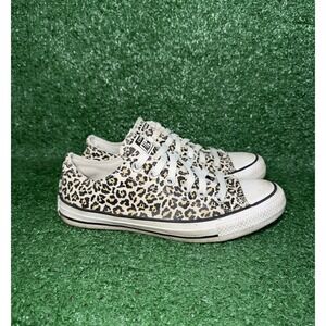 Converse Chuck Taylor All Star Women Size 7 Cheetah Print Lace Up Shoes Sneakers